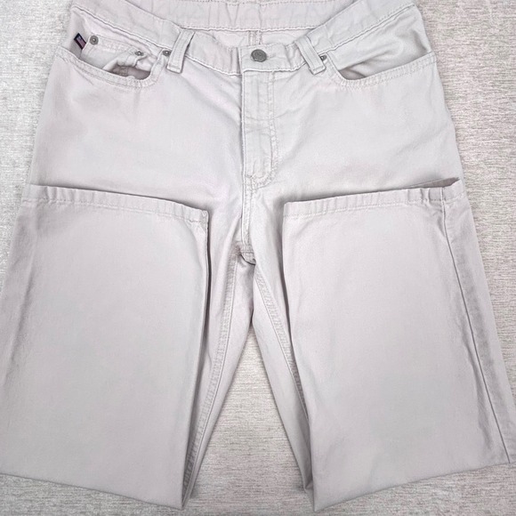 Polo Ralph Lauren Denim - Vintage 90s Polo Ralph Lauren Cropped Saturday Jean Beige Khaki Womens Sz 6